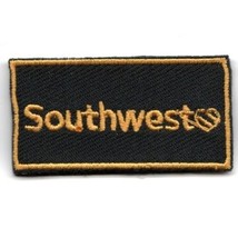 Fss Southwest Airlines Black Yellow Hook &amp; Loop Embroidered Jacket Patch - £27.67 GBP
