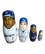 Milwaukee Brewers Russian Nesting Doll Set Weeks Fielder Hall Hardy - $295.22 MXN