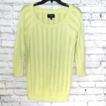 American Eagle Outfitters Sweater Womens Large Green 3/4 Sleeve Open Knit Beach - £15.59 GBP