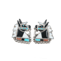 1950&#39;s Zuni Channel inlay Sterling horse head cufflinks - £315.35 GBP