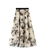 Lace Butterfly Fairy Mesh Maxi Skirt  - $43.45 CAD