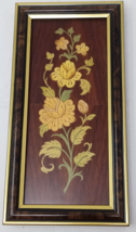 Miss Bellevue Meta Di Sorrento Italy Marquetry Wood Floral Daffodils Art... - $23.70