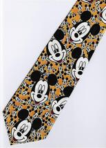Mickey Mouse Disney Many Smiley Face YELLOW Necktie - $19.99