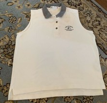 Olde Sycamore Golf Plantation Tank Too Polo Shirt Size Large WHITE  - £12.65 GBP