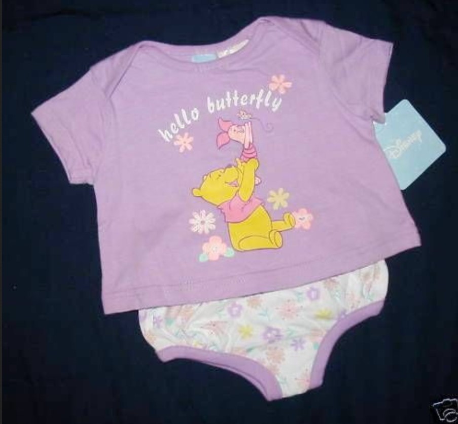 GIRLS 6-9 MONTHS - Disney - Winnie the Pooh &amp; Piglet Hello Butterfly DIA... - $9.00