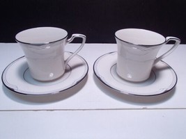 Noritake Sterling Cove (7720) Pair of Cups &amp; Saucers ~ nice ones ~ have more - $9.99