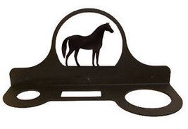 Wrought Iron Mountable Hair Dryer Rack Horse Bathroom Home Decor Caddy Hanger - $25.15