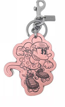 Coach X Disney Minnie Mouse Keychain Fob Key Charm Rollerskate Derby F27709 NWT - £15.49 GBP
