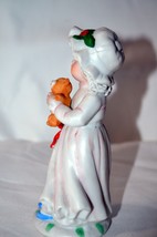 Enesco 1985 Girl in Nightgown With Teddy Bear Figurine Holiday 5 3/8" Tall - $13.30