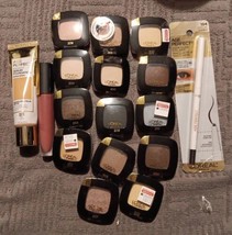 17 Pc Lot L&#39;OREAL PARIS Eyeshadows/Lip Color/Foundation/Eye Liner (L27) - £41.93 GBP