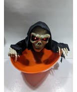 Magic Power Halloween Animated Skeleton Candy Bowl Eyes Light Up &amp; Sound... - £38.62 GBP