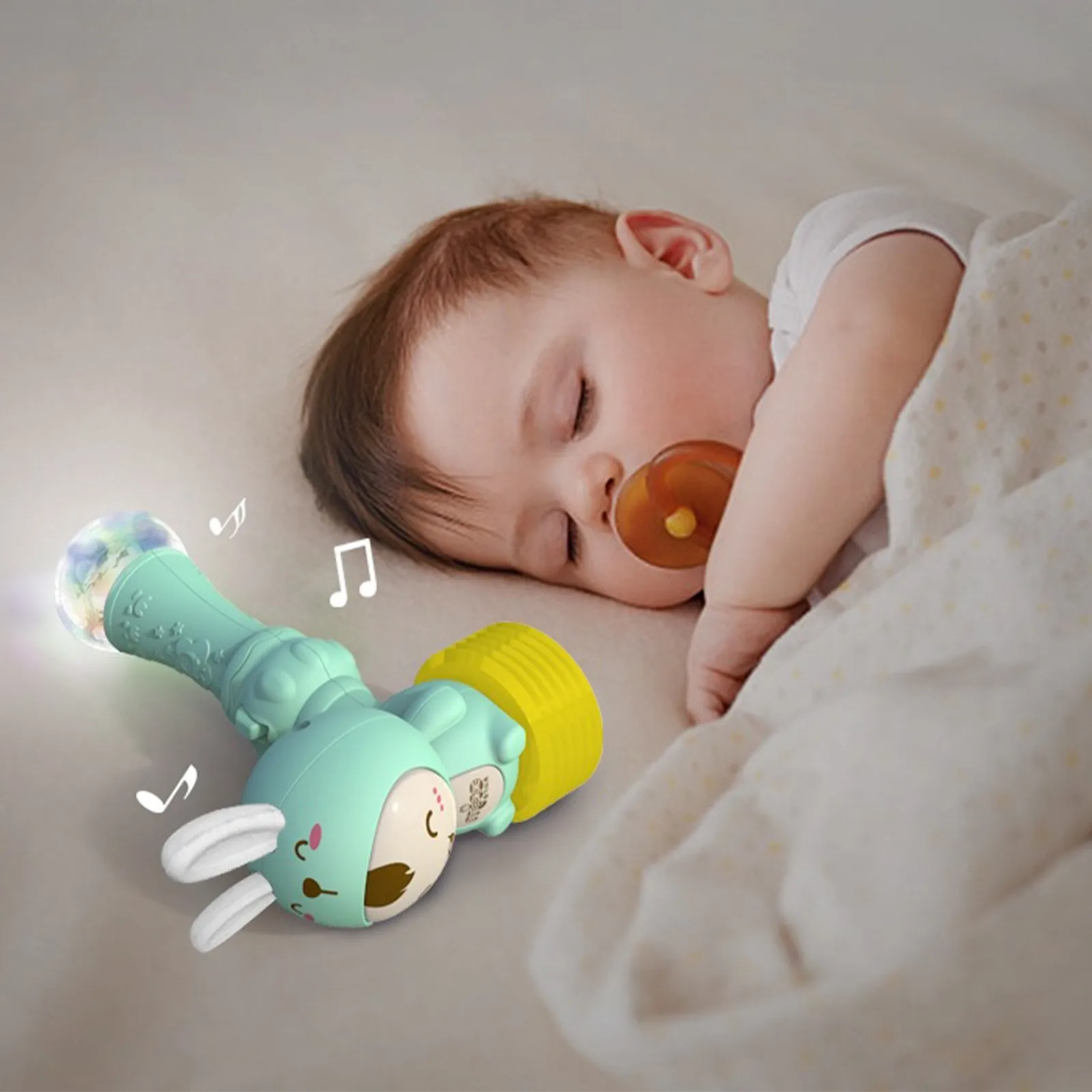 Baby Rattle Music Toy Light And Sounds Toy For Toddler Hand Rattle Stick Baby - £15.93 GBP+