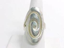 MODERNIST Vintage Open Work Swirl STERLING Silver RING - Size 8 3/4 - 1 ... - £62.90 GBP