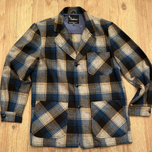 Vintage SHANHOUSE Plaid Rockabilly Wool Nylon Shirt-Jacket Blazer Size 40 - £77.53 GBP