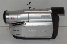 JVC GR-SXM37U Super VHSC Video Recorder 25X Zoom Camcorder Silver Tested Works - $147.76