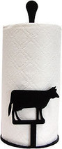 Wrought Iron Paper Towel Holder Stand Cow Farm Animal Kitchen Home Decor Table - £20.16 GBP