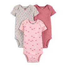 Child of Mine by Carter&#39;s Baby Girl Short Sleeve Bodysuit, 3Pk  Size 12 Month - £13.81 GBP