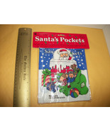 Toy Holiday Baby Cloth Book Doll Santa&#39;s Pockets Christmas Interactive A... - $3.79