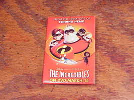 Vintage The Incredibles DVD On Sale Promotional Pinback Button, Pin - $6.95