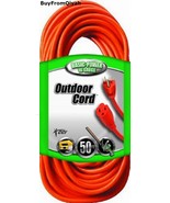 Coleman Cable 16/3 Vinyl Outdoor Extension Cord, Orange,50-Ft Electric-G... - $41.09 CAD