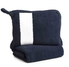 Kashwere Travel Throw Blanket - Navy Blue and White - $89.00