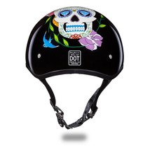 CLOSEOUT 50% OFF-Daytona Skull CAP-W/ DIAMOND SKULL DOT Motorcycle Helme... - £71.74 GBP