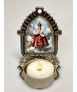 Holy Candle Holder, Candle Stand with optional picture/ Infant Jesus of ... - $22.50