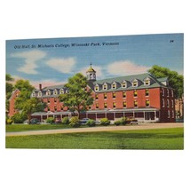 Postcard Old Hall St Michaels College Winooski Park Vermont Linen Unposted - £5.63 GBP