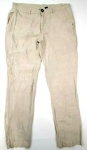 Livergy Women&#39;s Pants Size EUR 50 Beige Linen 33 inch waist (30 in insea... - $12.86