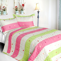 [Colorful Life] Cotton 2PC Vermicelli-Quilted Patchwork Quilt Set (Twin Size) - $110.99