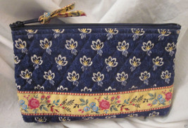 Vera Bradley "Maison Blue" Medium Cosmetic Case Retired Bag - $16.82