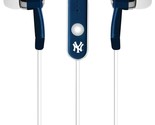 MLB New York Yankees Hands Free Ear Buds with Microphone, Blue Free Ship - £11.86 GBP