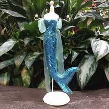 Mermaid Tail Sequins Jewelry Stand Holder Mannequin Display Organizer - £11.21 GBP