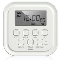 HBN 7 Day Heavy Duty Digital Timer, Dual Outlet, On/Off Programs 3-Prong  - £22.12 GBP
