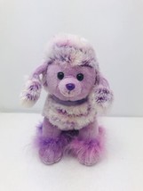 PEOPLE PAL Plush Dog Purple Fluffy Poodle Puppy Stuffed Animal Toy Aurora World - £7.59 GBP