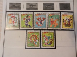 Set of 7 Disney Stamps 1983 Christmas Jingle Bells from Grenada, MNH - £15.75 GBP