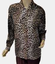 Pretty 100% Silk Allison Taylor  Blouse Cheetah Print  Size PS - $6.93