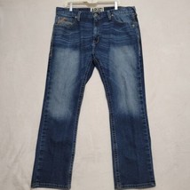 Ariat M7 Rocker Straight Jeans Mens 40/32 Blue Denim Western  - £41.81 GBP