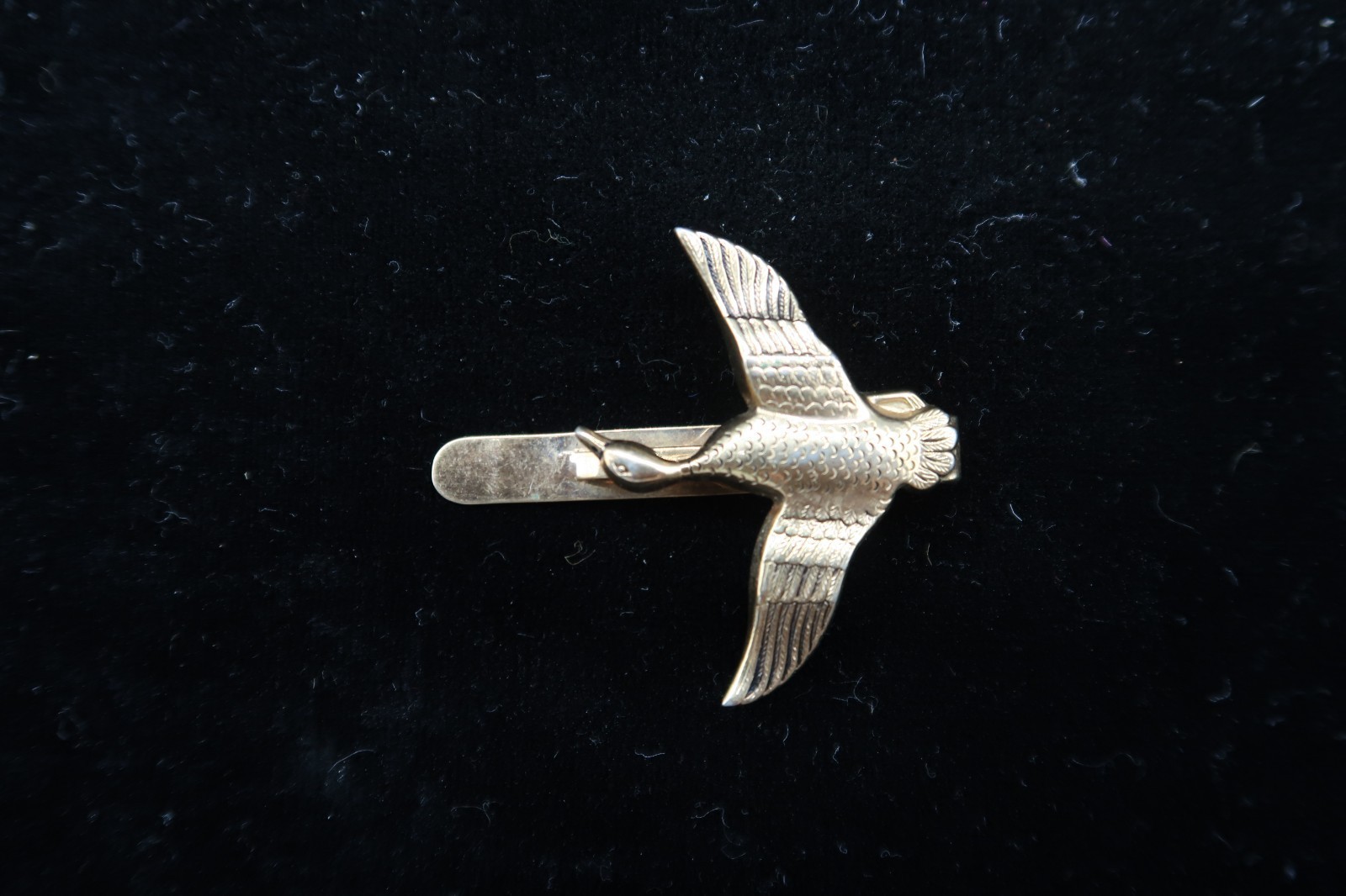Vtg Mid-Century Duck Tie Bar Clip 1950's Dad Gift Swank Gold Tone Item image 7