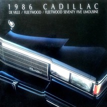 1986 Cadillac DE VILLE FLEETWOOD SEVENTY FIVE sales brochure catalog US 86 - £6.25 GBP