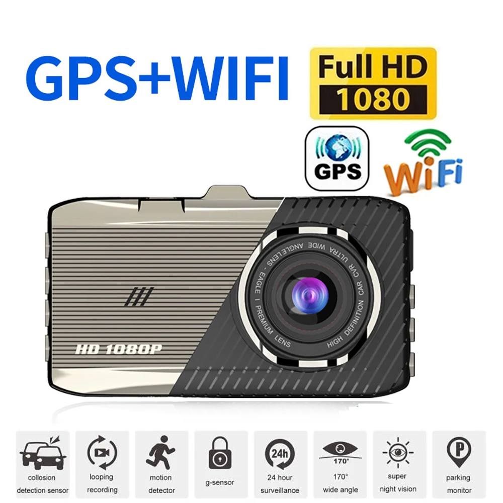 Car DVR WiFi Dash Cam Full HD 1080P Rear View Camera Video Recorder Auto Dashcam - £40.46 GBP+