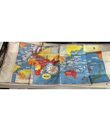 1945 Dated Events War Map World War II Printed in USA Shaw-Barton Coshoc... - $56.98 CAD