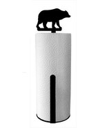 Wrought Iron Vertical Mounting Paper Towel Holder Bear Design Kitchen Decor - £24.37 GBP