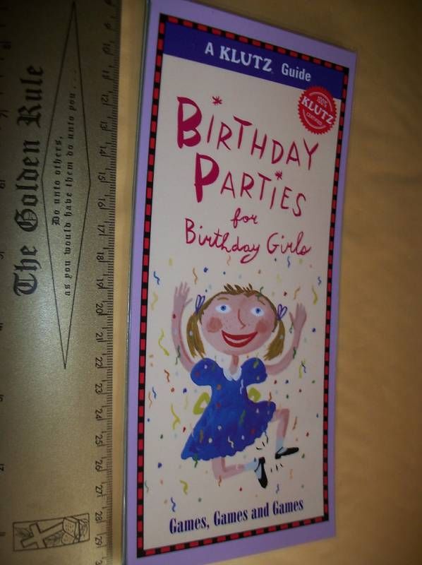 Klutz Party Guide Book Girl Birthday Parties Idea Booklet Games Fun Them... - $4.49