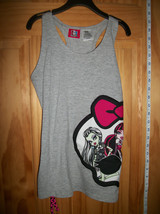 Monster High Girl Clothes 6/6X Small Blouse Top Gray Comic Tank Tee Shirt Grey - £13.66 GBP