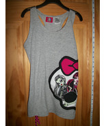 Monster High Girl Clothes 6/6X Small Blouse Top Gray Comic Tank Tee Shir... - £13.50 GBP