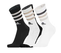 adidas Cushion Crew Socks 3 Pairs Unisex Sportswear Socks Lifestyle NWT IC1279 - £25.26 GBP