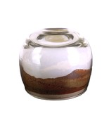Clear Glass Sand Art Paperweight, Desert Mountains, South West Sands, Ha... - $24.45