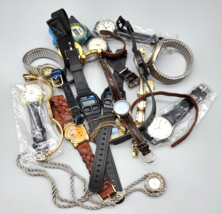Watch Lot Wrist Watches Lot 20 Parts Repair Or Need Batteries Ladies Pendants - £13.96 GBP