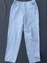 Susan Bristol Jeans Womens 12 Light Blue Denim Wide Leg High Rise Stretch Waist - $11.30